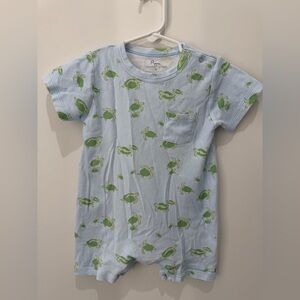 Green Turtle Print Kids One Piece